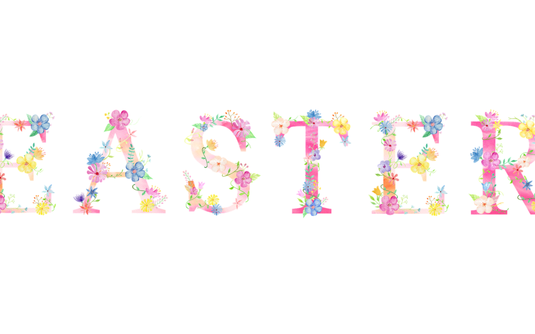Text reading Easter