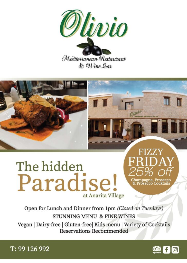 Olivio Restaurant advert