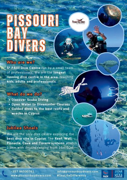 Poster for Pissouri Bay Divers in Pissouri, Cyprus